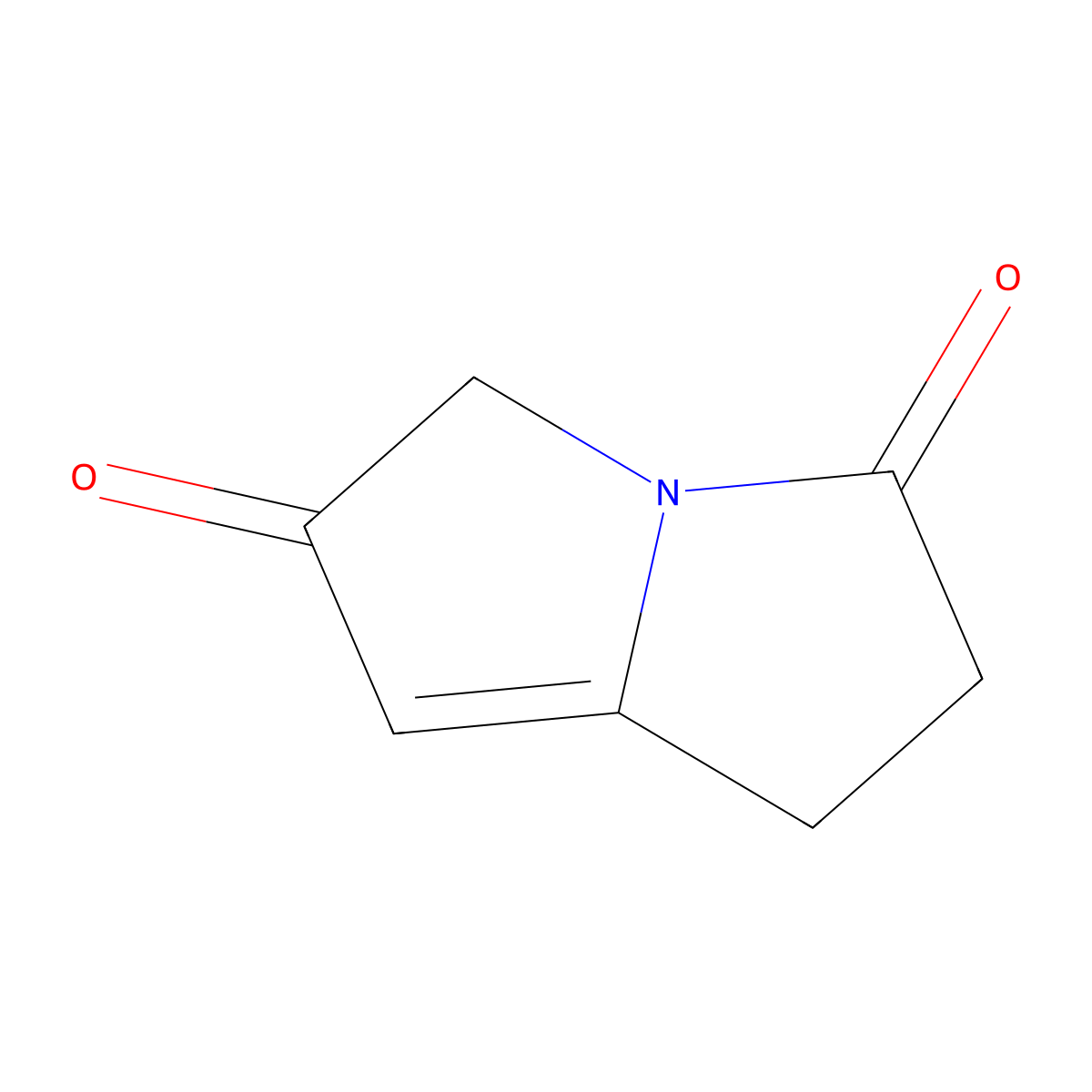 1H-Pyrrolizine-3,6(2H,5H)-dione molecular structure, CAS 113727-89-2