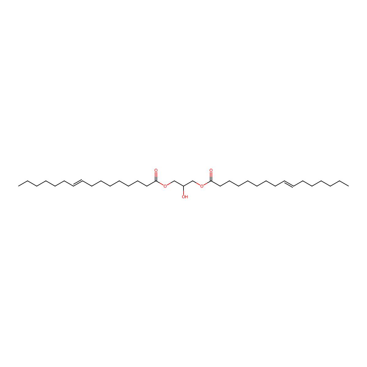 1,3-Dipalmitoleoylglycerol molecular structure, CAS 113728-10-2
