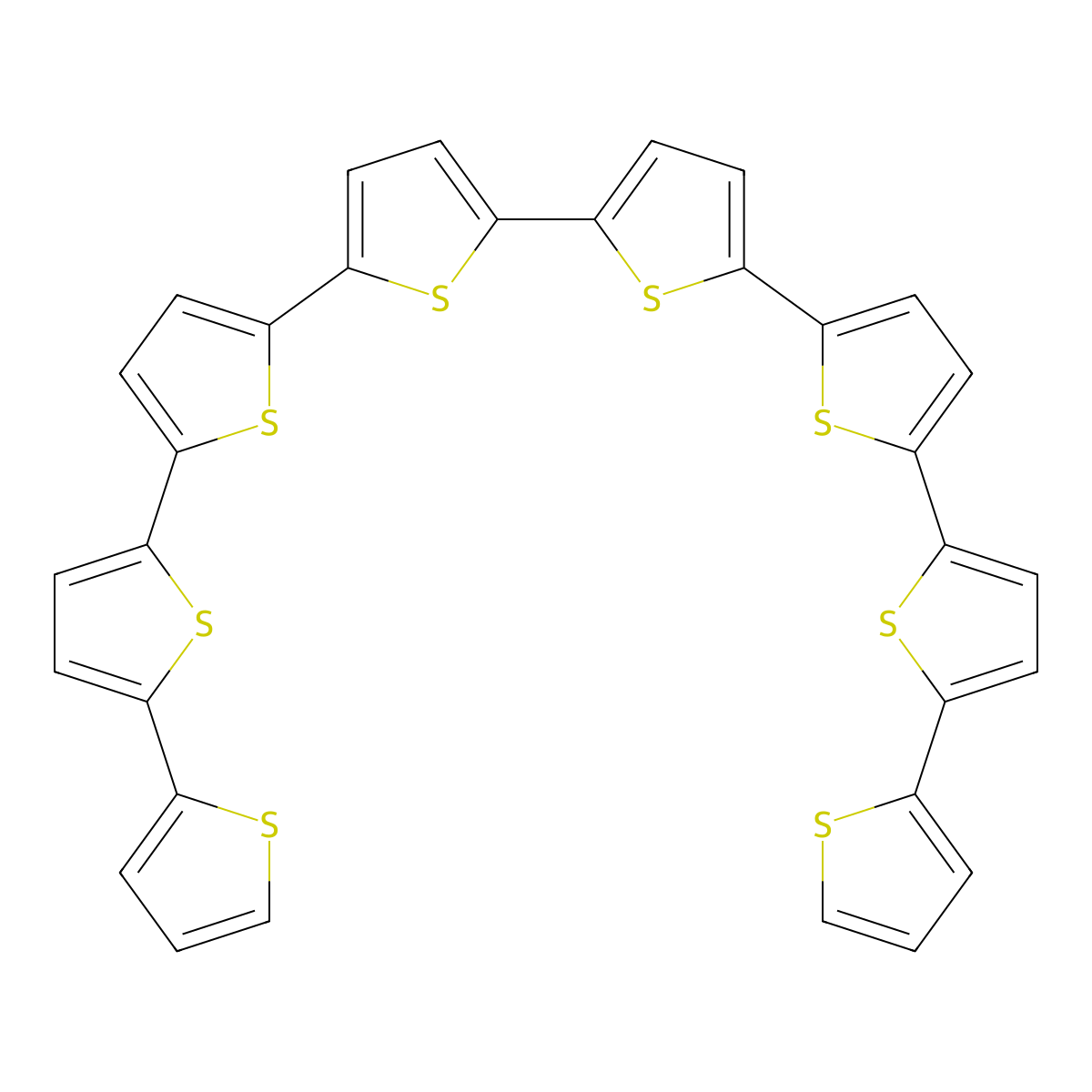 1~2~,2~2~:2~5~,3~2~:3~5~,4~2~:4~5~,5~2~:5~5~,6~2~:6~5~,7~2~:7~5~,8~2~-Octithiophene molecular structure, CAS 113728-71-5