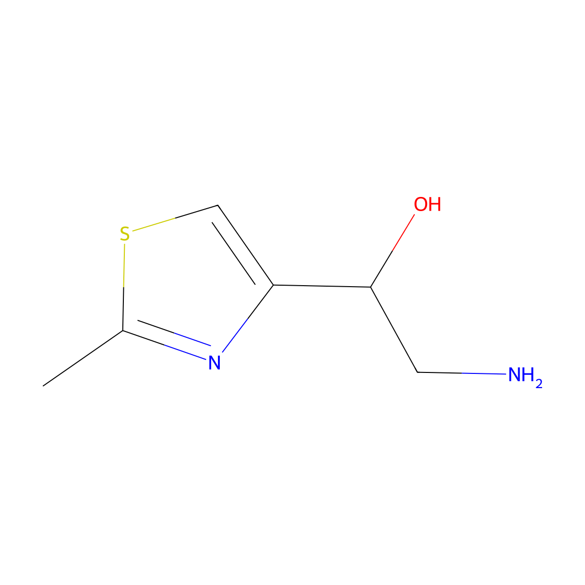 2-Amino-1-(2-methyl-1,3-thiazol-4-yl)ethanol molecular structure, CAS 113732-77-7