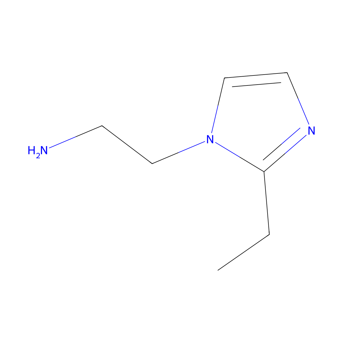 2-(2-ethyl-1H-imidazol-1-yl)ethanamine molecular structure, CAS 113741-02-9