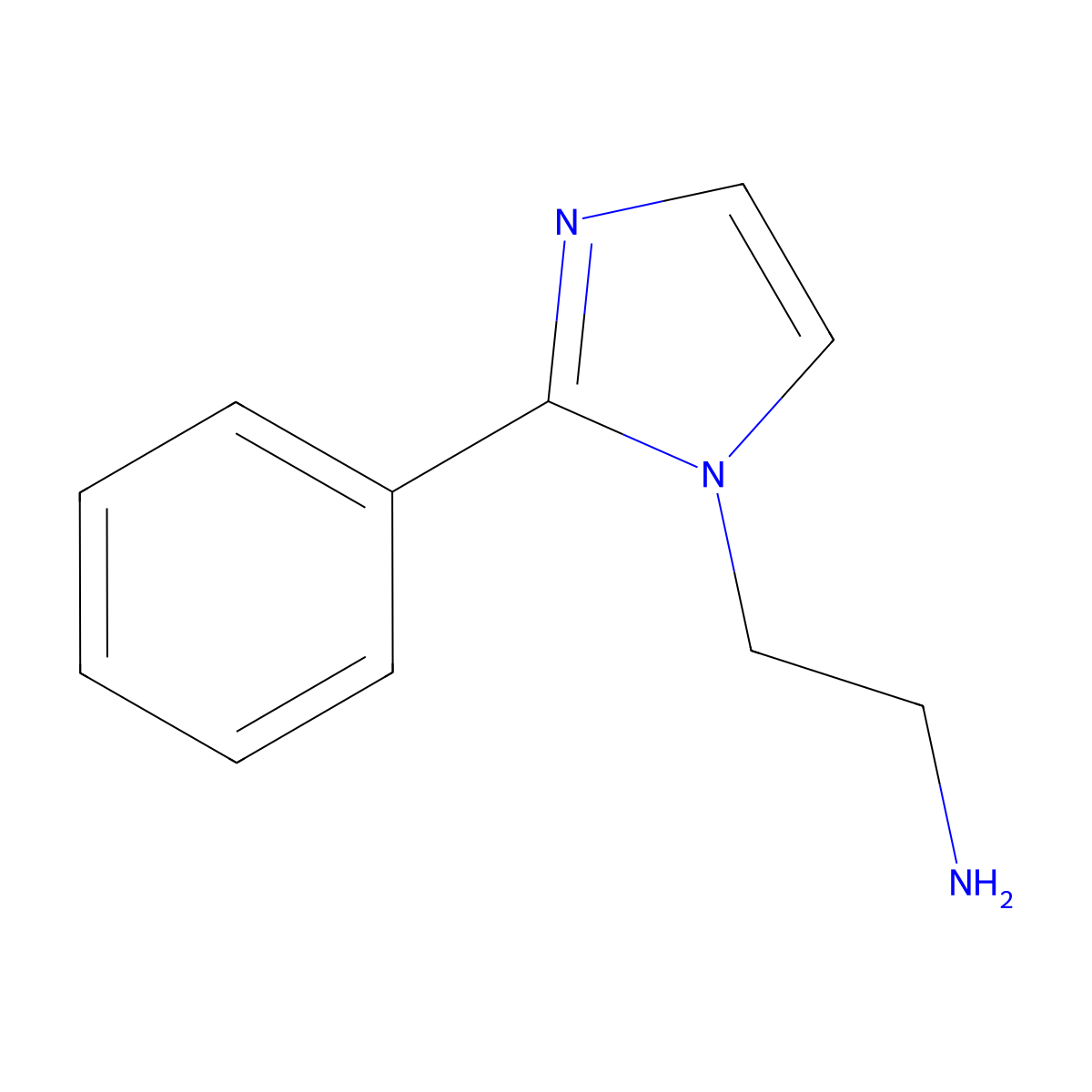 2-(2-phenyl-1H-imidazol-1-yl)ethan-1-amine molecular structure, CAS 113741-03-0