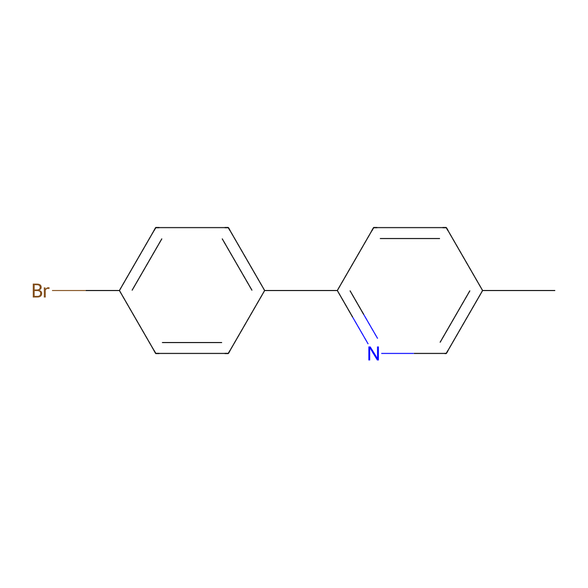 2-(4-Bromophenyl)-5-methylpyridine molecular structure, CAS 113744-24-4