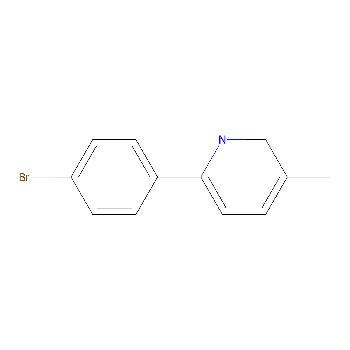 2-(4-Bromophenyl)-5-methylpyridine molecular structure, CAS 113744-24-4