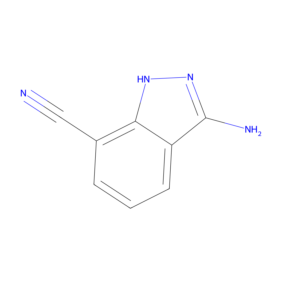 3-Amino-1H-indazole-7-carbonitrile molecular structure, CAS 1137451-25-2