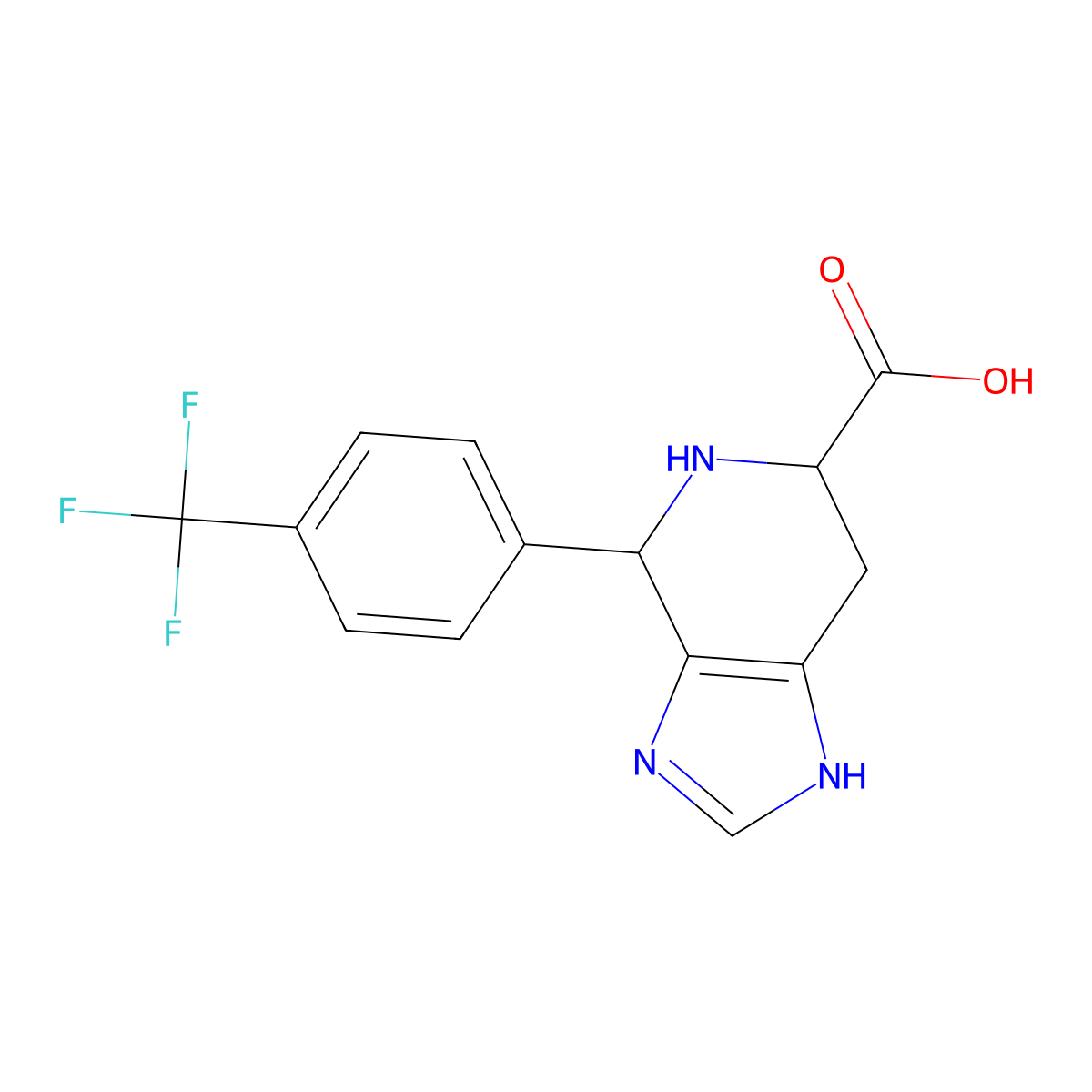 4-[4-(Trifluoromethyl)phenyl]-3H,4H,5H,6H,7H-imidazo[4,5-c]pyridine-6-carboxylic acid molecular structure, CAS 1137469-04-5
