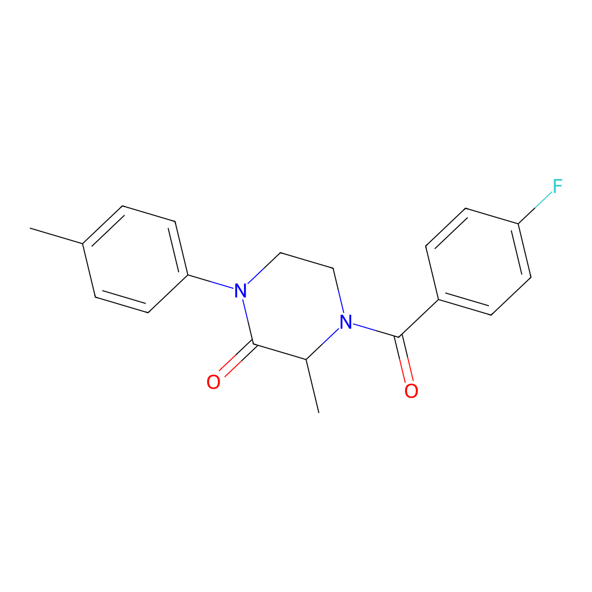 4-(4-Fluorobenzoyl)-3-methyl-1-(4-methylphenyl)piperazin-2-one molecular structure, CAS 1137473-33-6