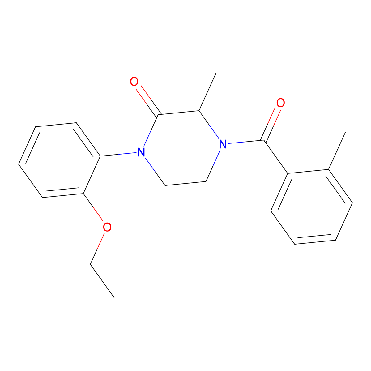 1-(2-Ethoxyphenyl)-3-methyl-4-(2-methylbenzoyl)piperazin-2-one molecular structure, CAS 1137474-86-2