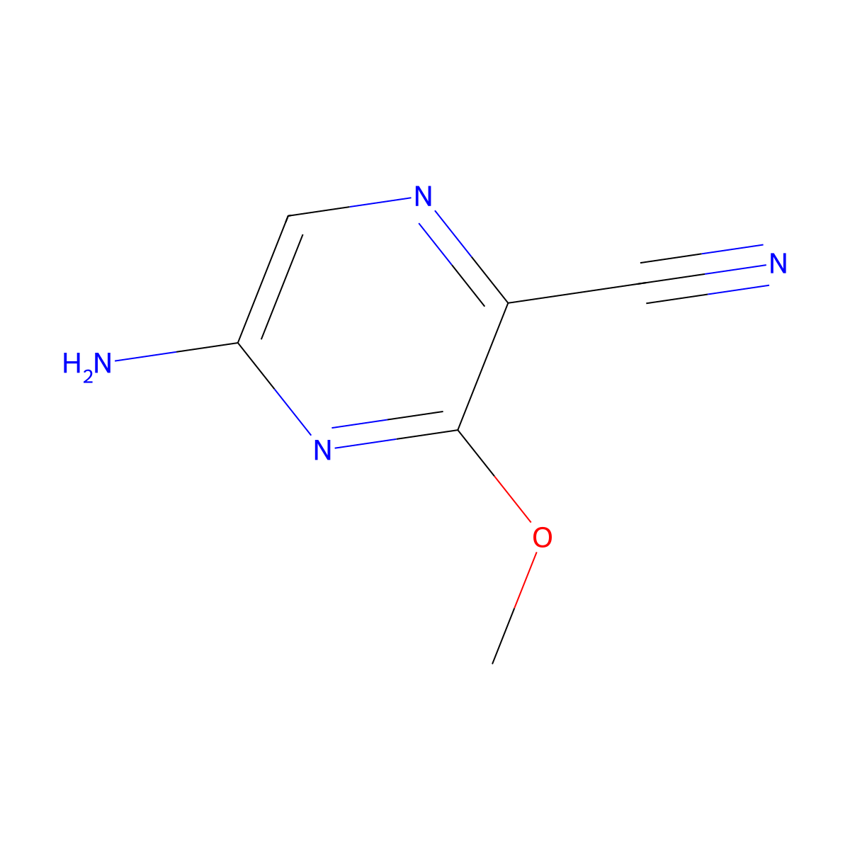 5-Amino-3-methoxypyrazine-2-carbonitrile molecular structure, CAS 1137478-55-7