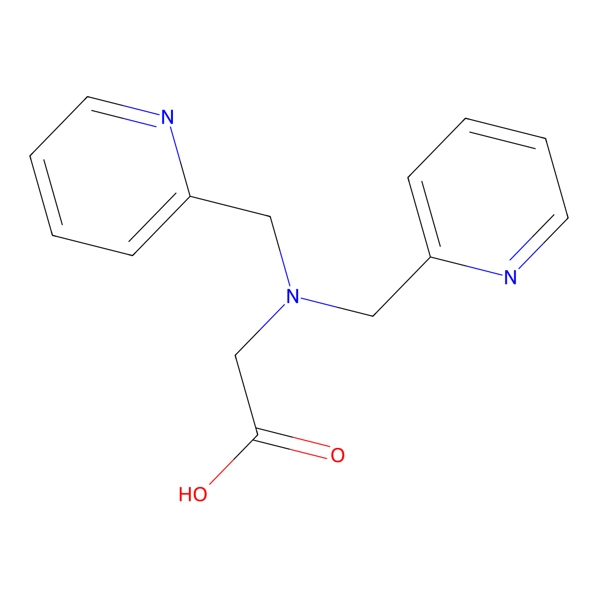Glycine, N,N-bis(2-pyridinylmethyl)- molecular structure, CAS 113749-54-5