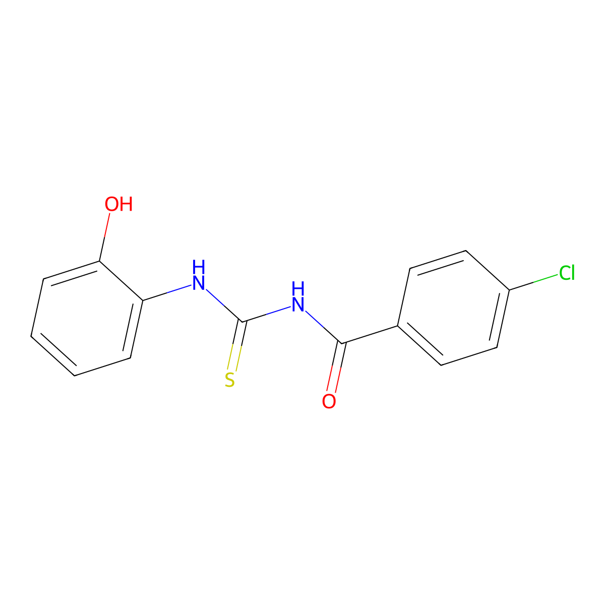4-chloro-N-[(2-hydroxyphenyl)carbamothioyl]benzamide molecular structure, CAS 113750-27-9