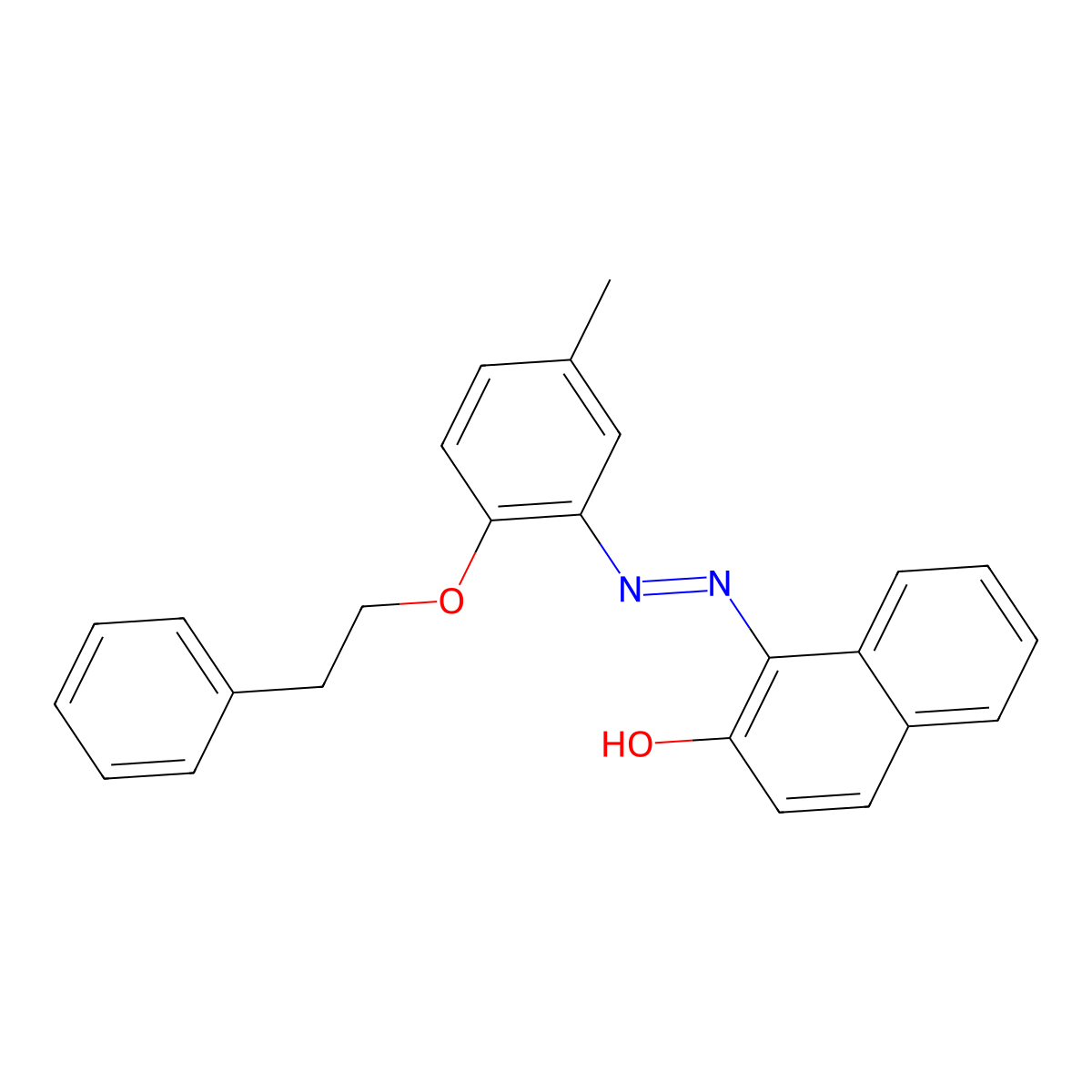 1-{[5-Methyl-2-(2-phenylethoxy)phenyl]diazenyl}-2-naphthol molecular structure, CAS 113750-97-3