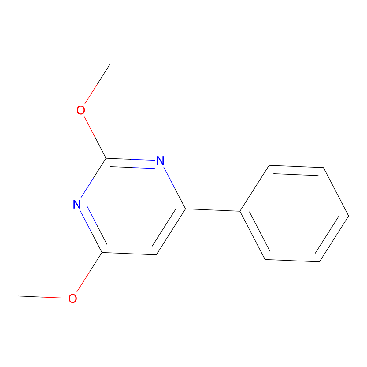 2,4-Dimethoxy-6-phenylpyrimidine molecular structure, CAS 1137536-95-8