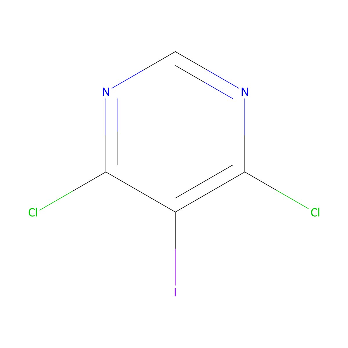 4,6-Dichloro-5-iodopyrimidine molecular structure, CAS 1137576-38-5