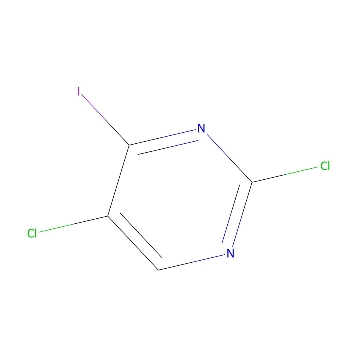 2,5-Dichloro-4-iodopyrimidine molecular structure, CAS 1137576-41-0