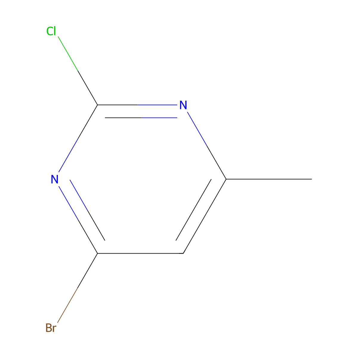 4-Bromo-2-chloro-6-methylpyrimidine molecular structure, CAS 1137576-45-4