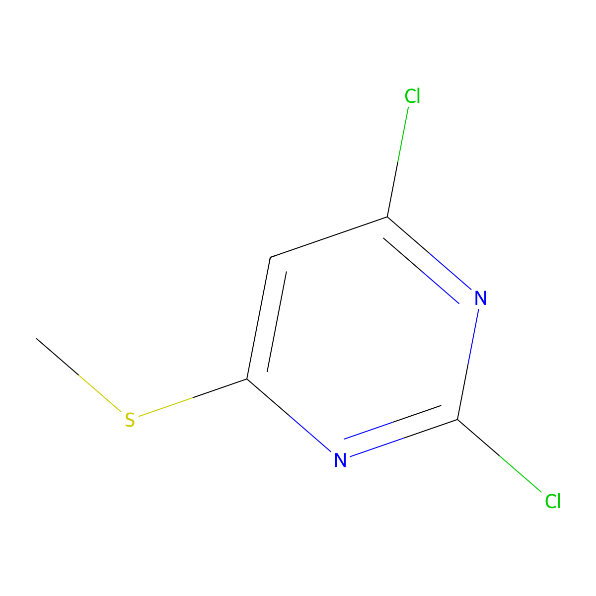 2,4-Dichloro-6-(methylsulfanyl)pyrimidine molecular structure, CAS 1137576-60-3