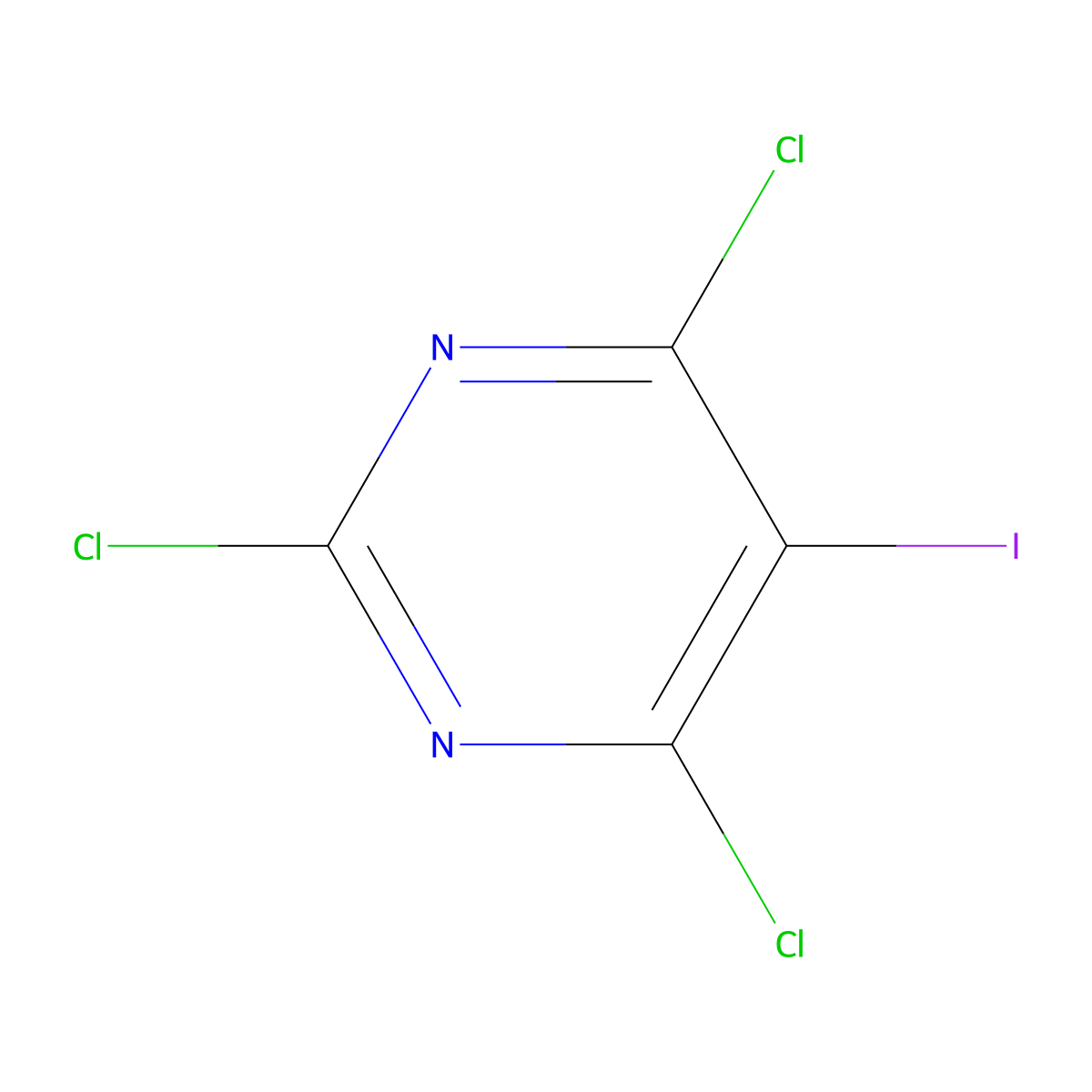 2,4,6-Trichloro-5-iodopyrimidine molecular structure, CAS 1137576-61-4