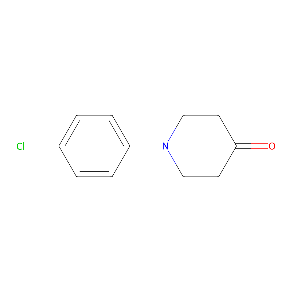 1-(4-Chlorophenyl)piperidin-4-one molecular structure, CAS 113759-96-9
