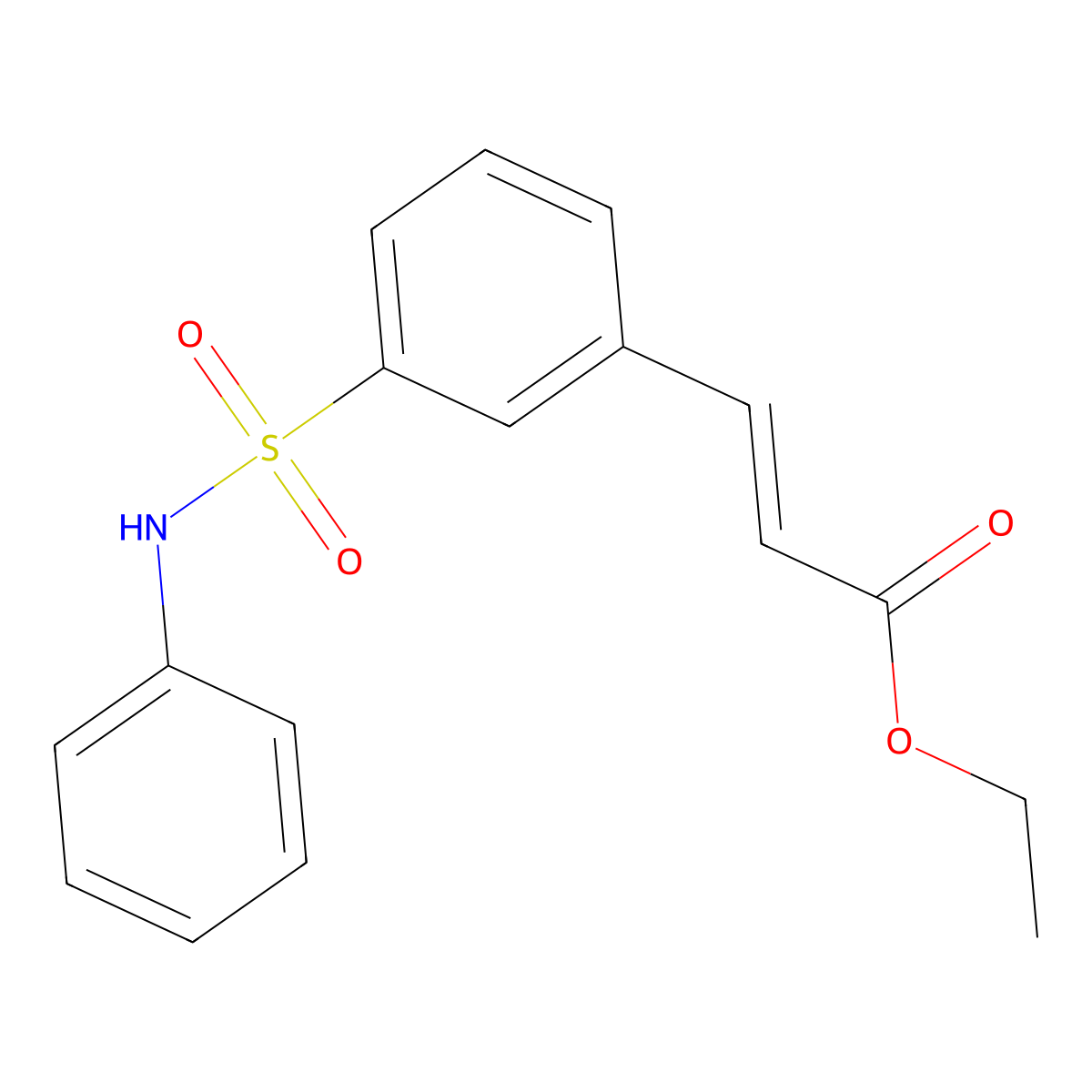 (E)-Ethyl 3-(3-(N-phenylsulfamoyl)phenyl)acrylate molecular structure, CAS 1137621-29-4