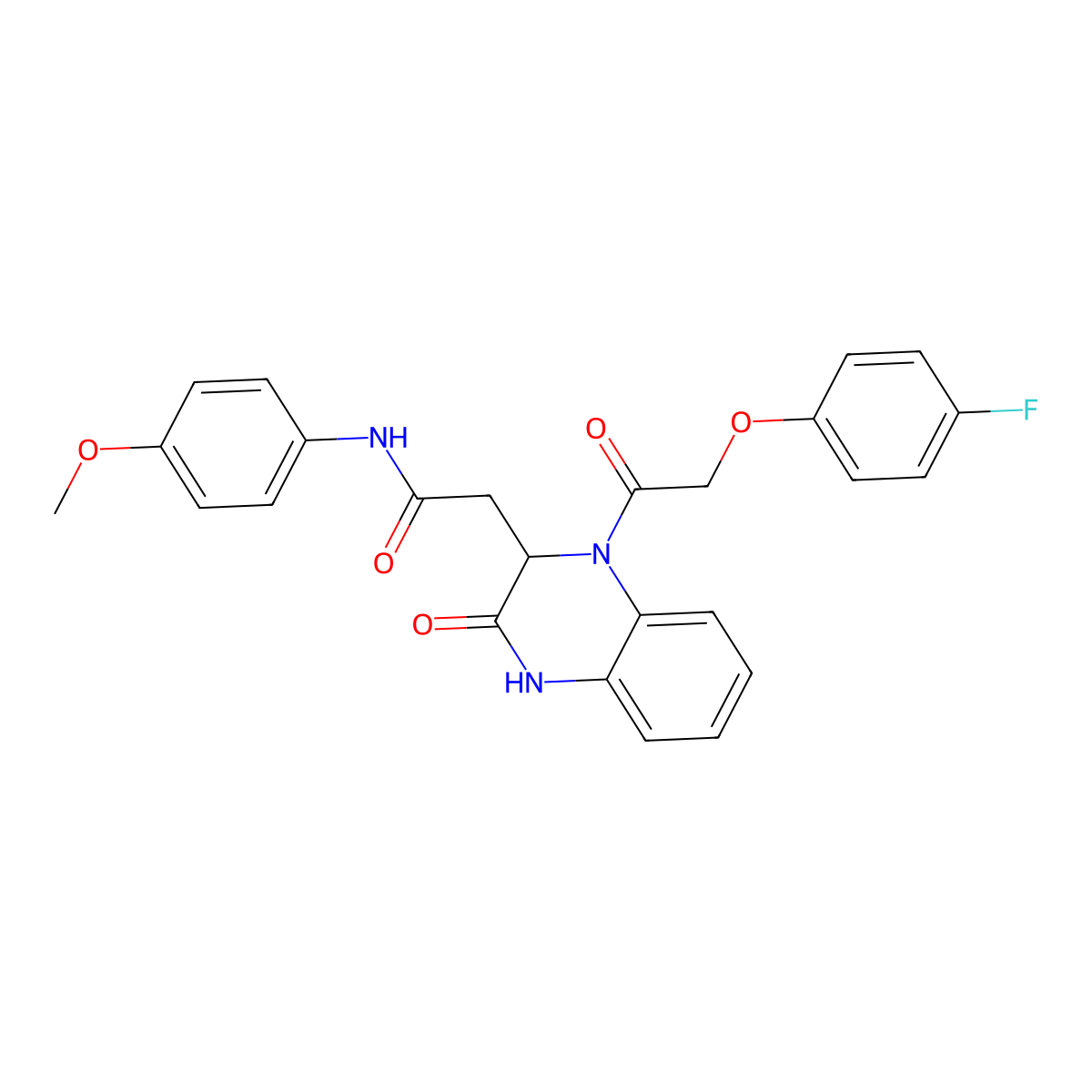 2-{1-[2-(4-fluorophenoxy)acetyl]-3-oxo-1,2,3,4-tetrahydroquinoxalin-2-yl}-N-(4-methoxyphenyl)acetamide molecular structure, CAS 1137648-26-0