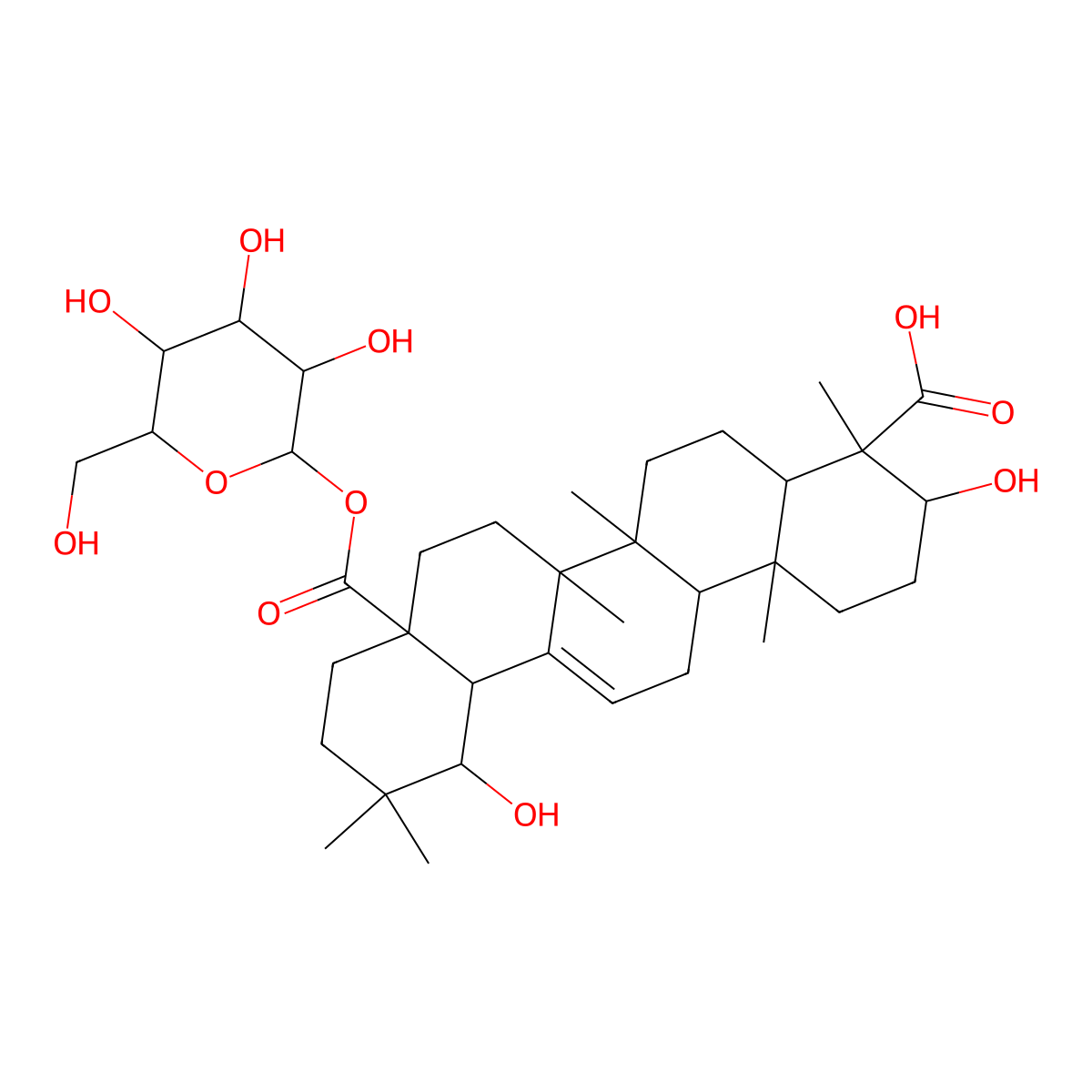 Ilexhainanoside D molecular structure, CAS 1137648-52-2