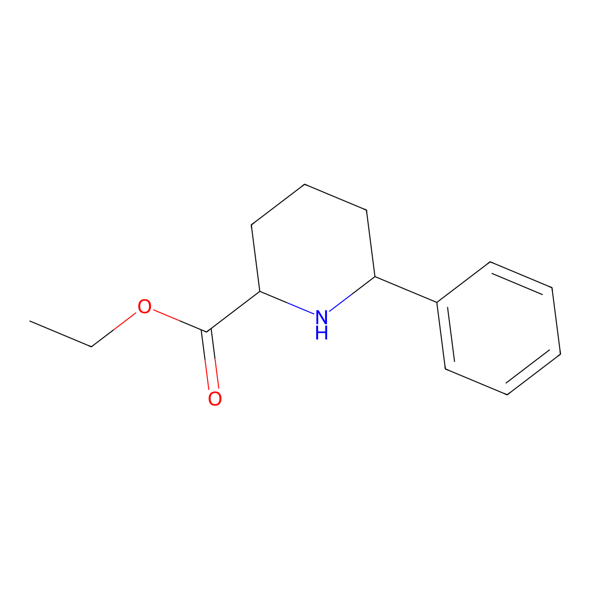 Ethyl 6-phenylpiperidine-2-carboxylate molecular structure, CAS 1137664-24-4