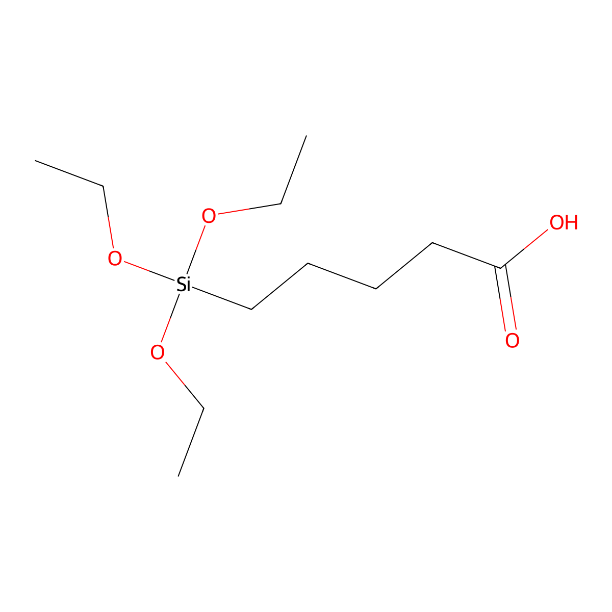 5-(Triethoxysilyl)pentanoic acid molecular structure, CAS 1137665-94-1
