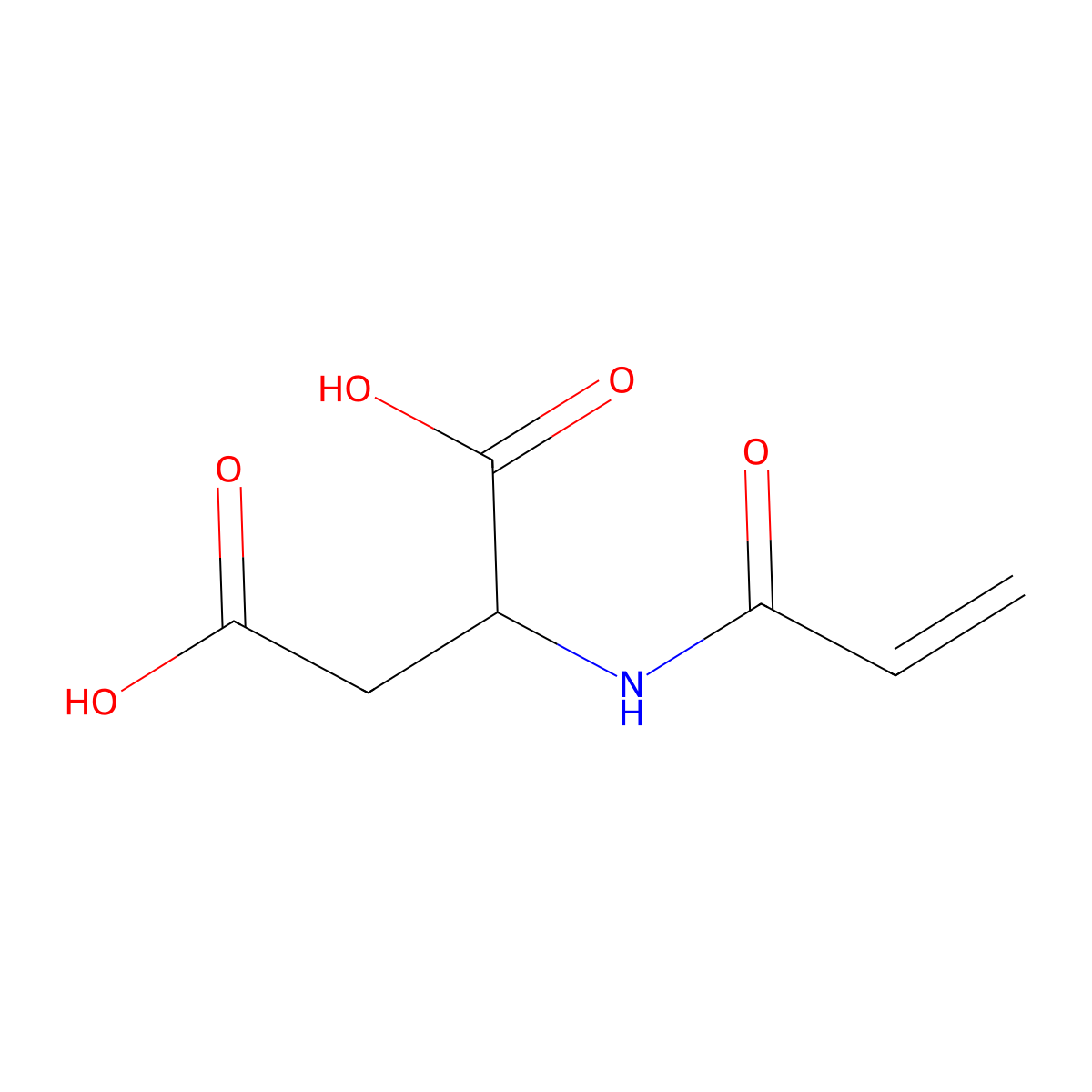 (2R)-2-(prop-2-enamido)butanedioic acid molecular structure, CAS 1137672-31-1