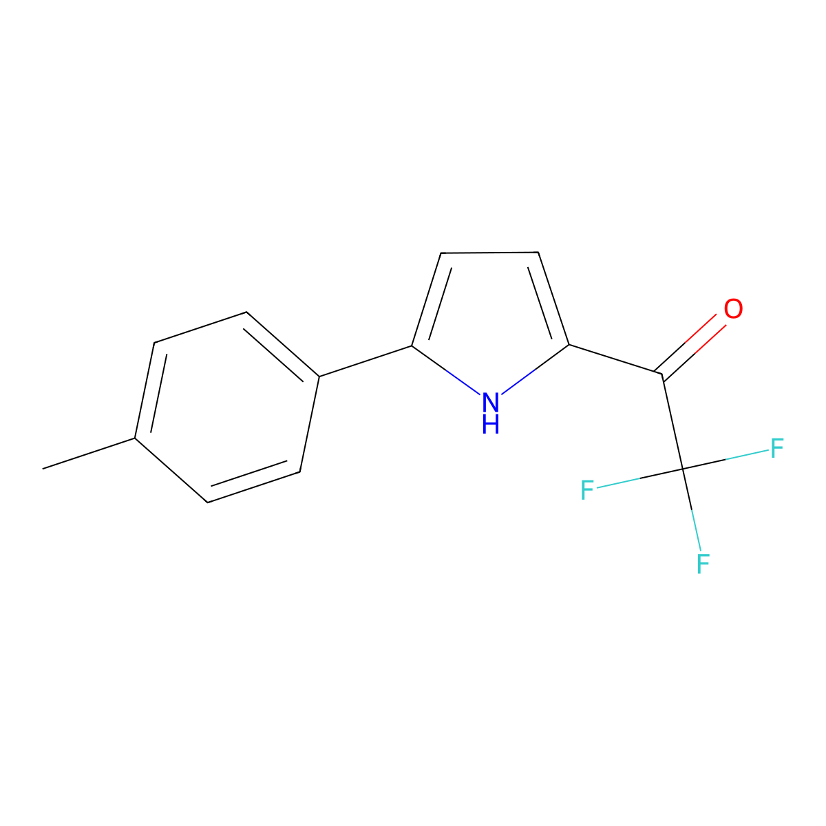 2,2,2-trifluoro-1-(5-(p-tolyl)-1H-pyrrol-2-yl)ethanone molecular structure, CAS 113768-63-1