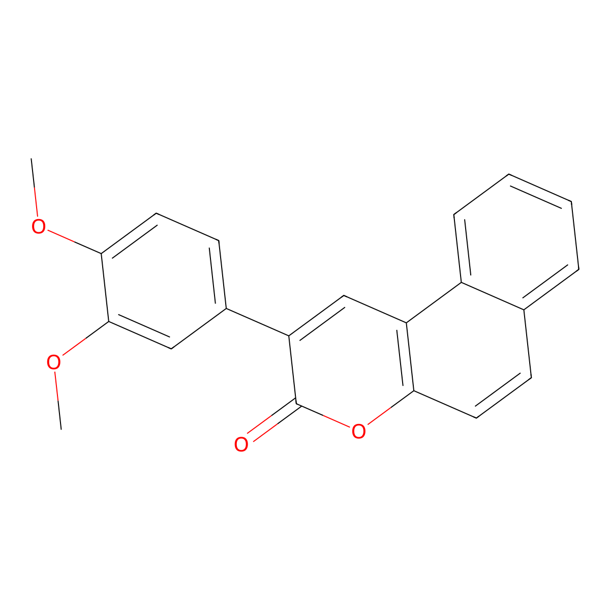 2-(3,4-Dimethoxyphenyl)benzo[f]chromen-3-one molecular structure, CAS 113769-79-2