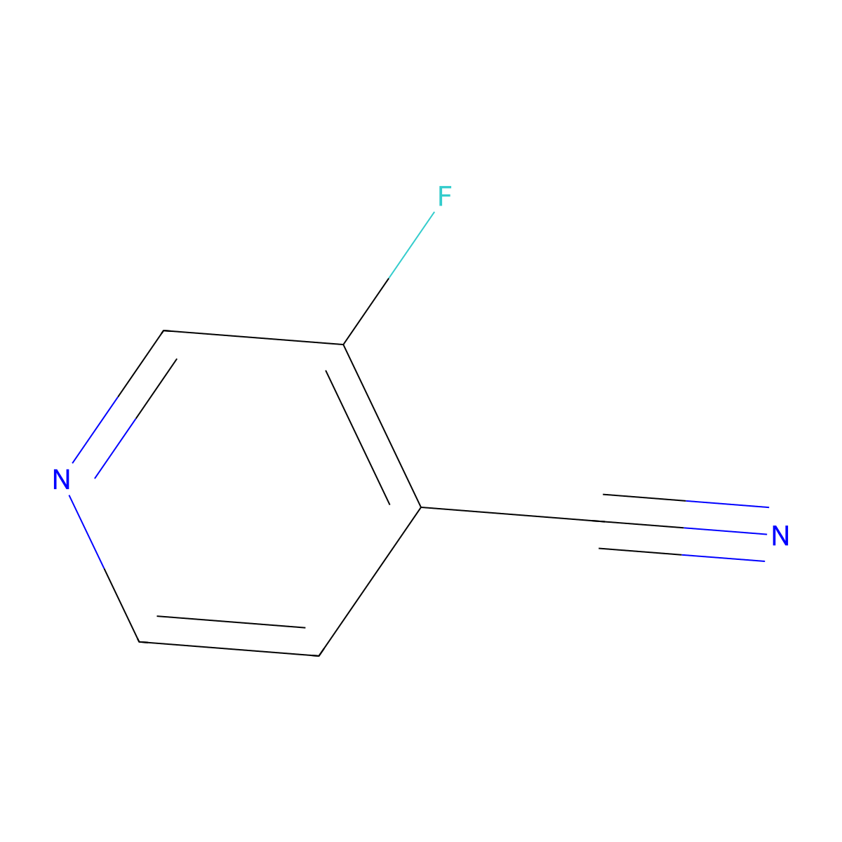 3-Fluoropyridine-4-carbonitrile molecular structure, CAS 113770-88-0