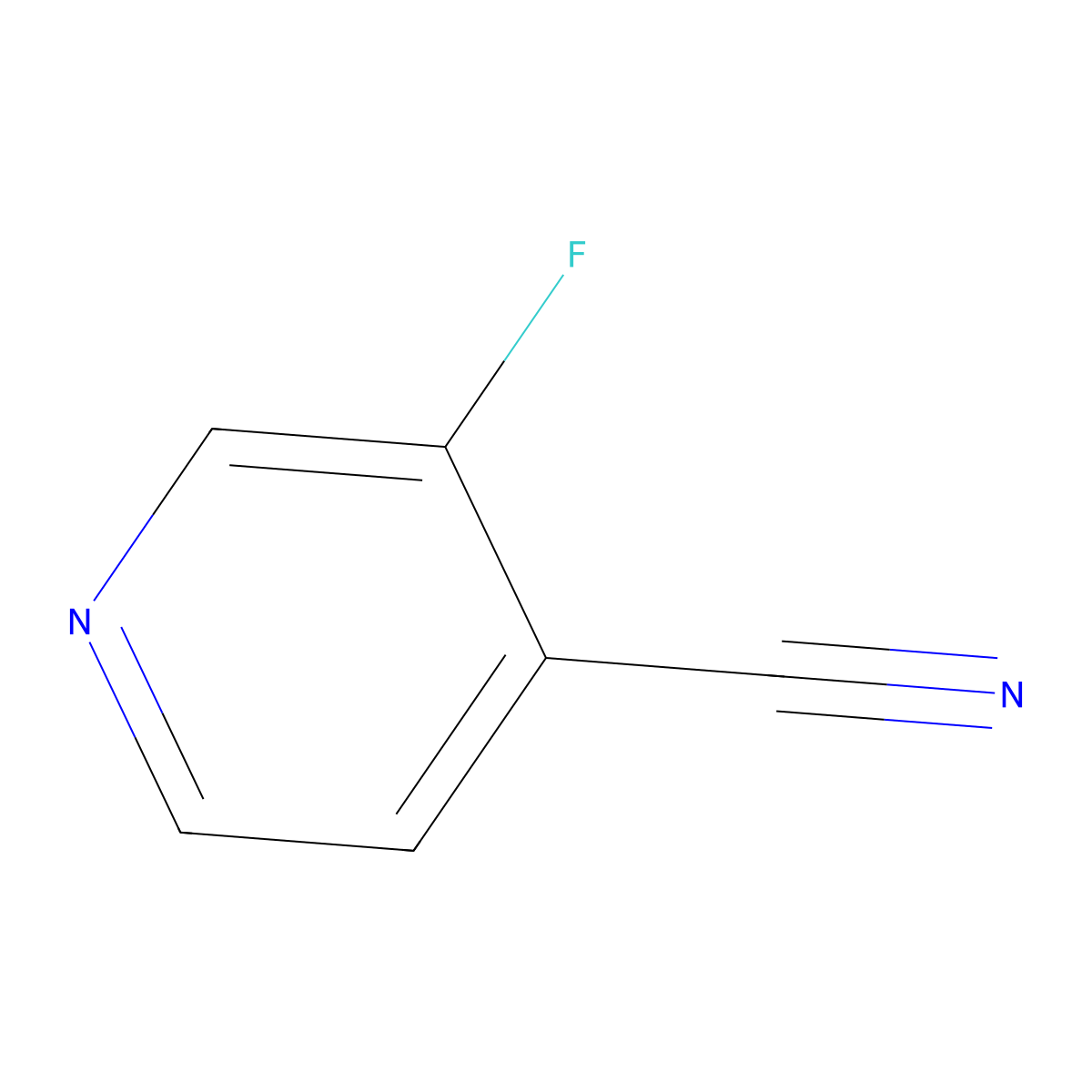 3-Fluoropyridine-4-carbonitrile molecular structure, CAS 113770-88-0