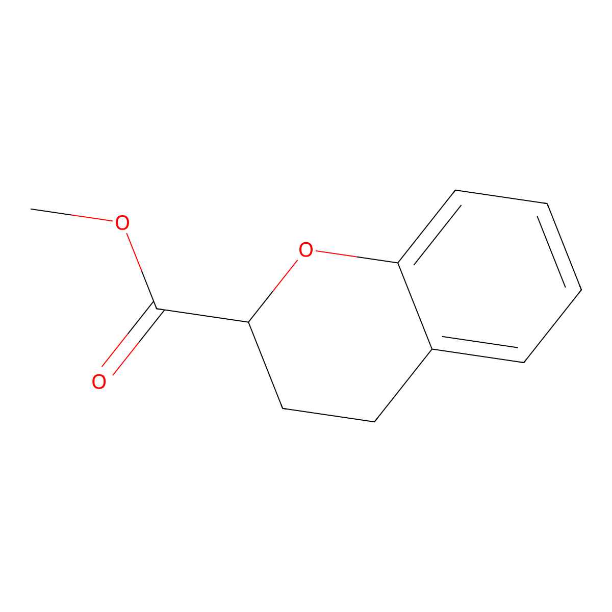 Methyl 3,4-dihydro-2H-1-benzopyran-2-carboxylate molecular structure, CAS 113771-58-7
