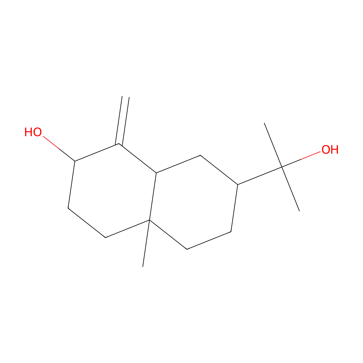 Eudesm-4(15)-ene-3alpha,11-diol molecular structure, CAS 113773-90-3