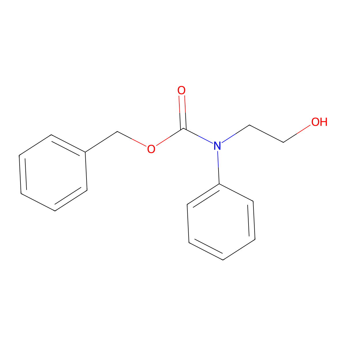 benzyl N-(2-hydroxyethyl)-N-phenylcarbamate molecular structure, CAS 1137735-29-5