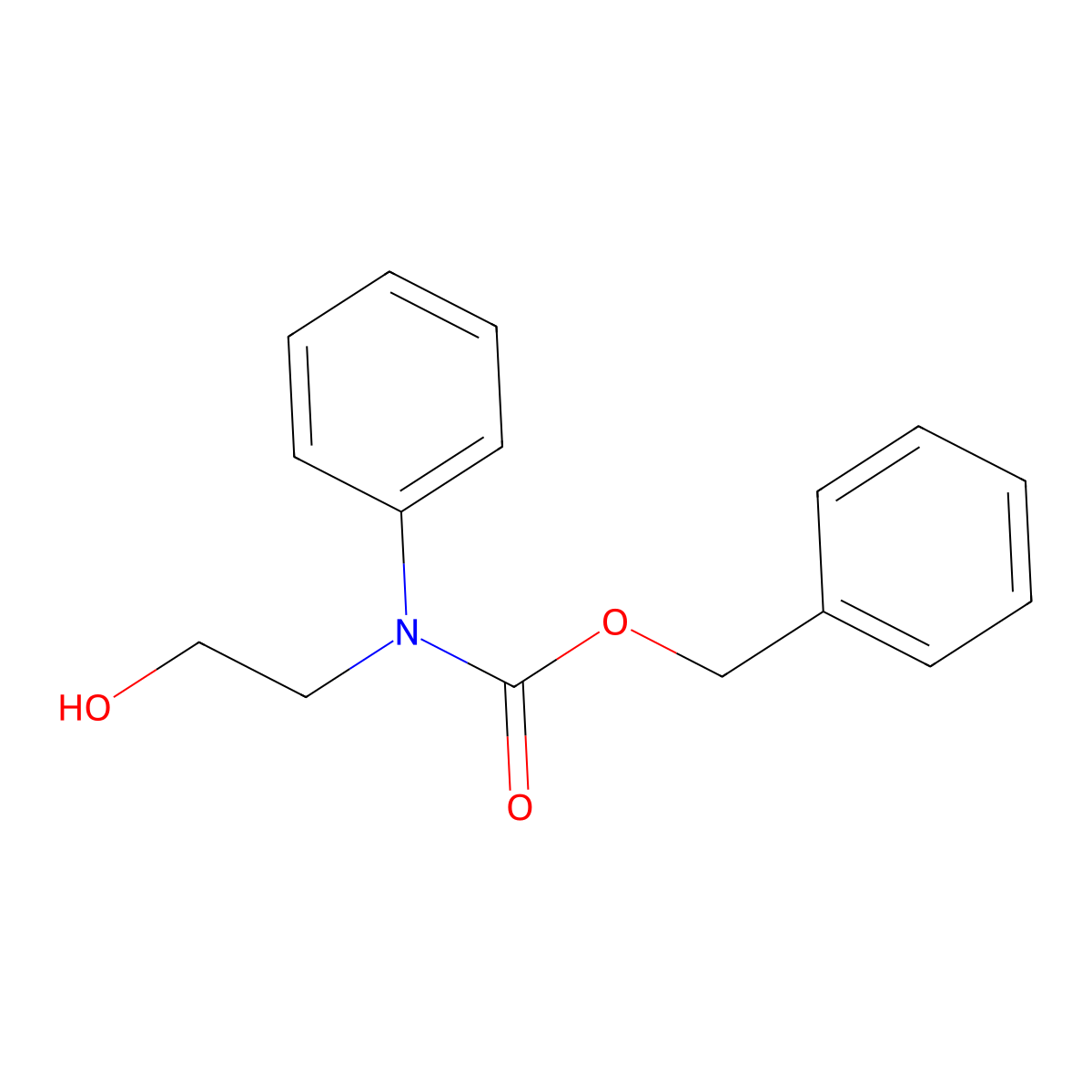 benzyl N-(2-hydroxyethyl)-N-phenylcarbamate molecular structure, CAS 1137735-29-5