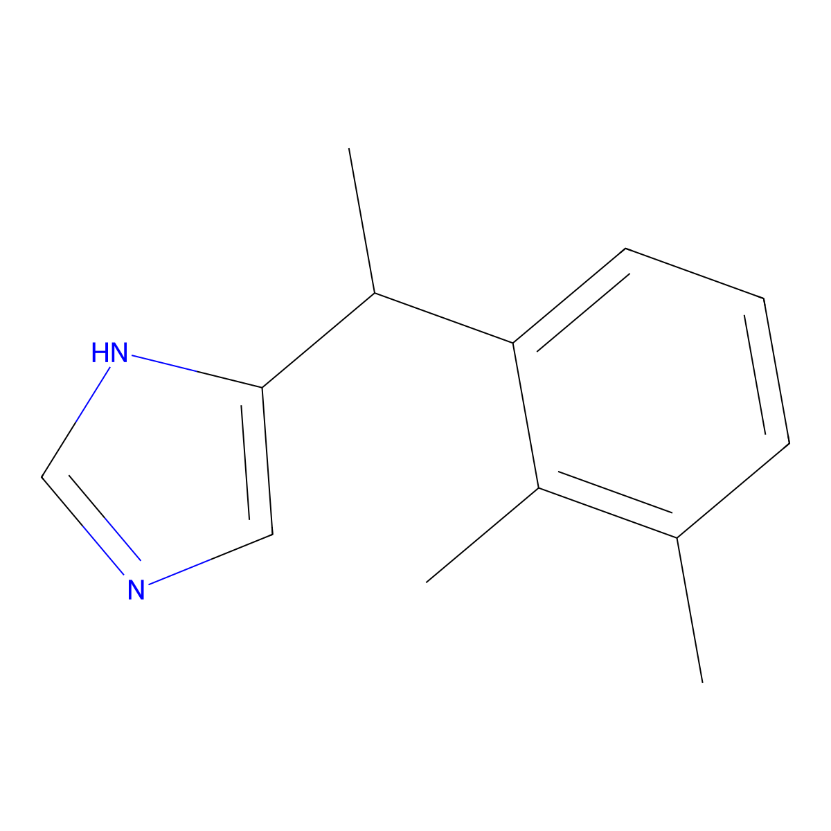 Dexmedetomidine molecular structure, CAS 113775-47-6
