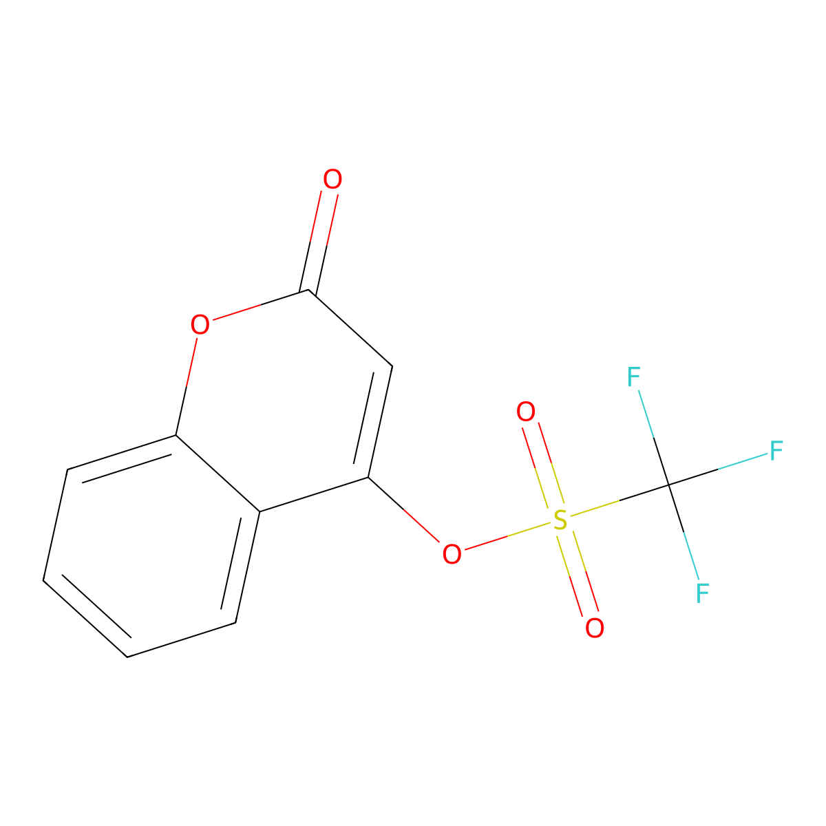 4-(Trifluoromethylsulfonyloxy)coumarin molecular structure, CAS 113777-29-0