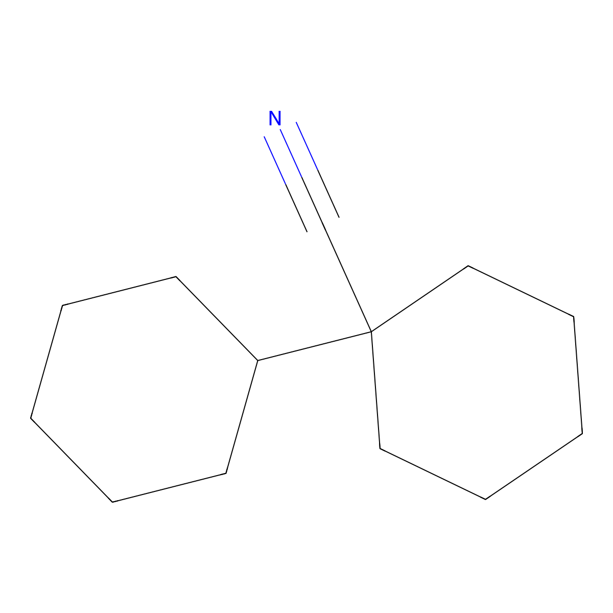 1-Cyclohexylcyclohexane-1-carbonitrile molecular structure, CAS 113777-31-4