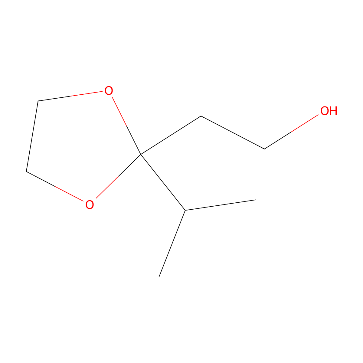 2-[2-(Propan-2-yl)-1,3-dioxolan-2-yl]ethan-1-ol molecular structure, CAS 113778-66-8