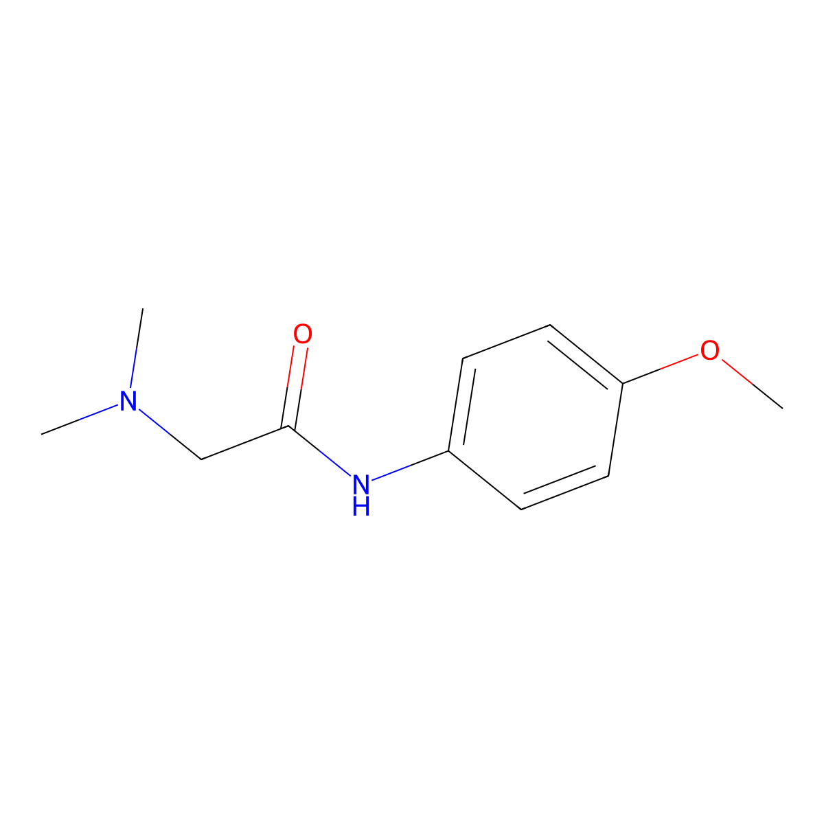 2-(dimethylamino)-N-(4-methoxyphenyl)acetamide molecular structure, CAS 113779-02-5