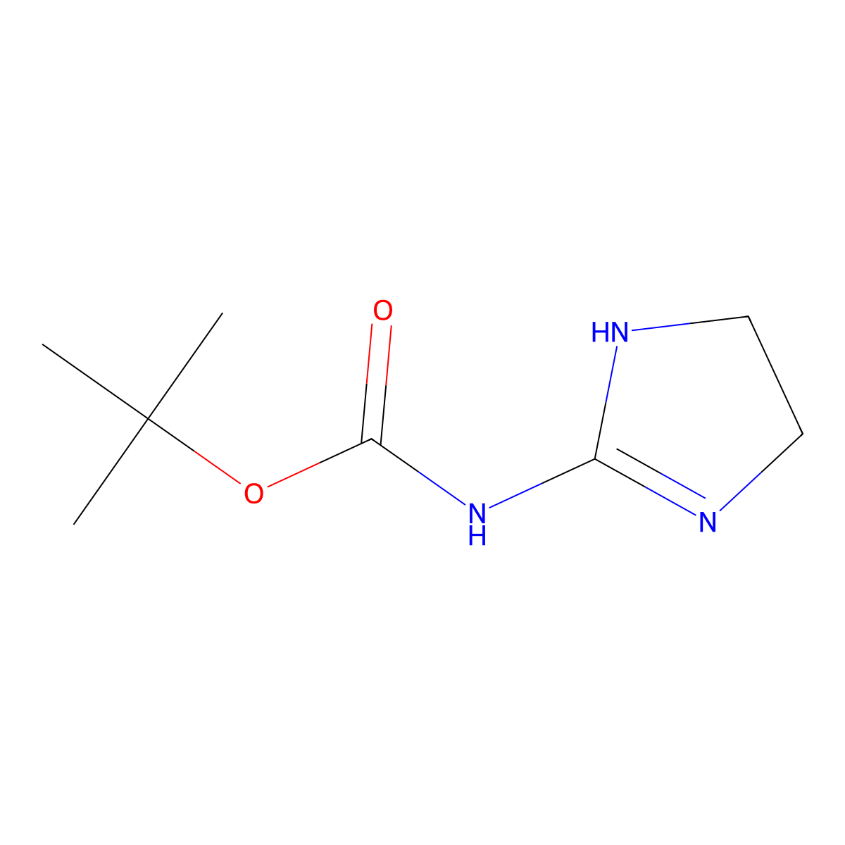 tert-butyl N-(imidazolidin-2-ylidene)carbamate molecular structure, CAS 1137830-58-0