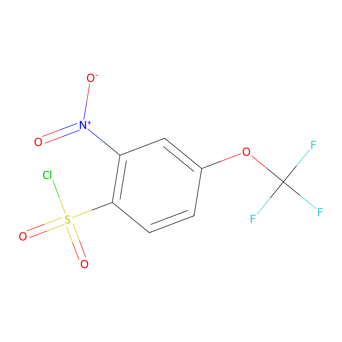 2-Nitro-4-trifluoromethoxy-benzenesulfonyl chloride molecular structure, CAS 1137860-88-8