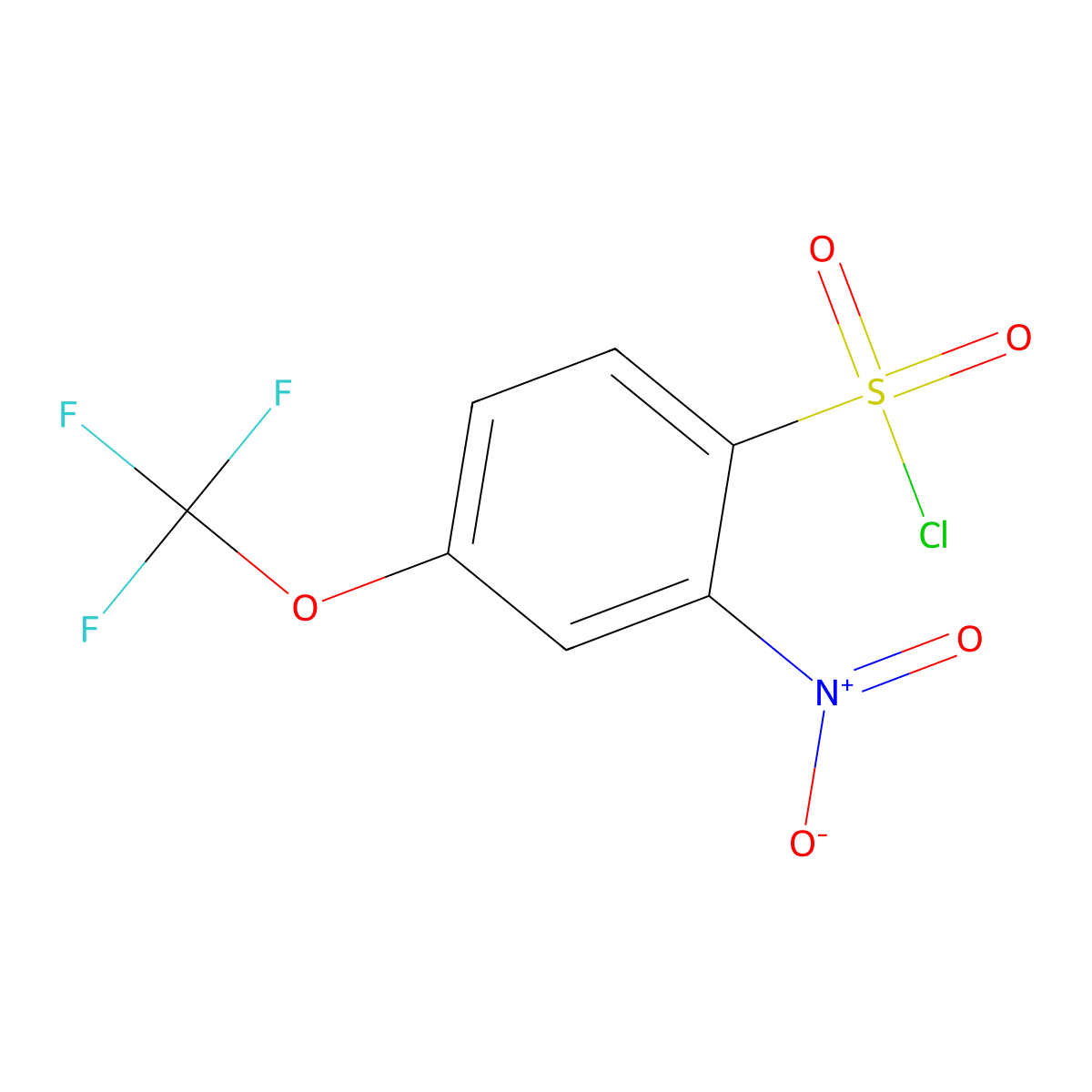 2-Nitro-4-trifluoromethoxy-benzenesulfonyl chloride molecular structure, CAS 1137860-88-8