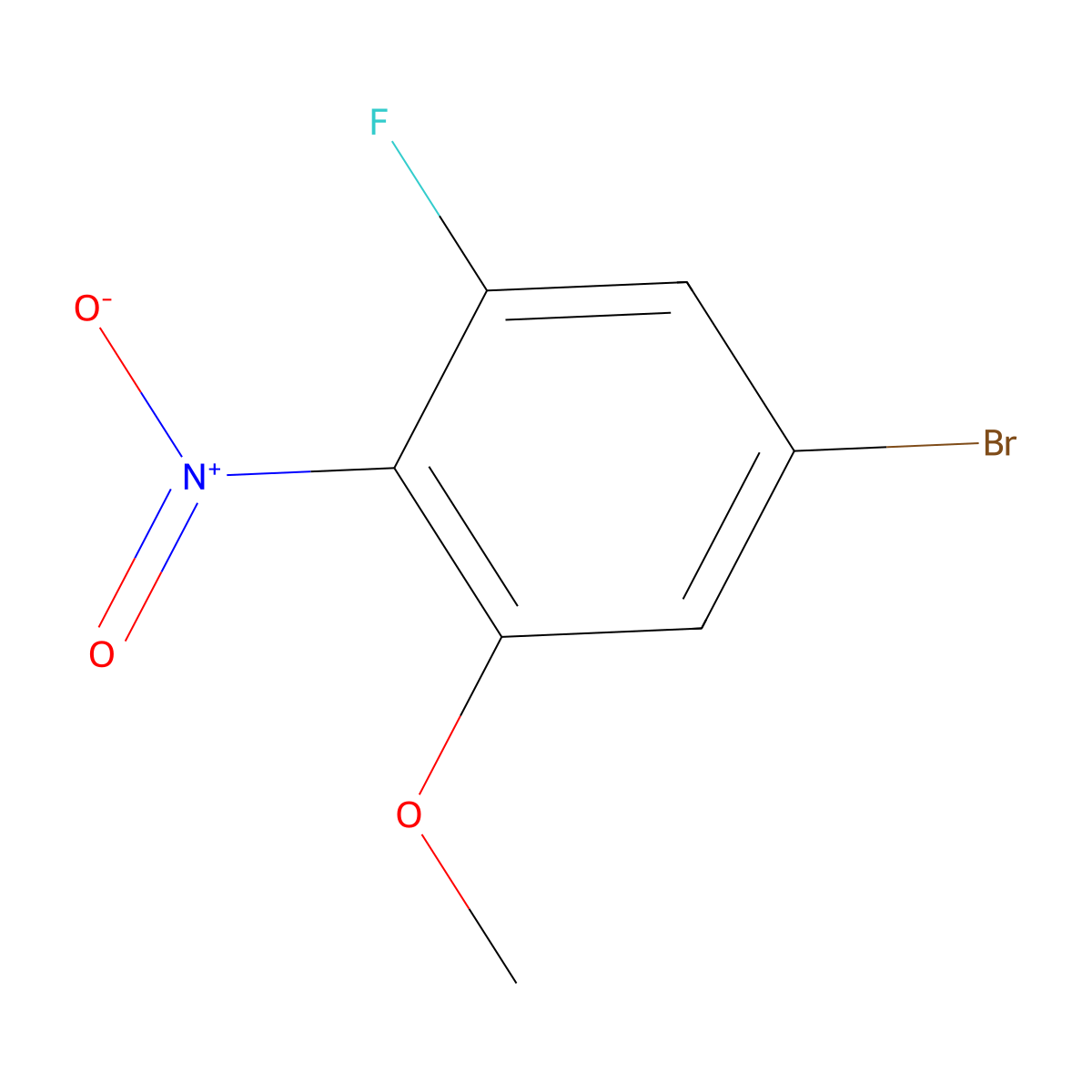 5-Bromo-3-fluoro-2-nitroanisole molecular structure, CAS 1137869-91-0