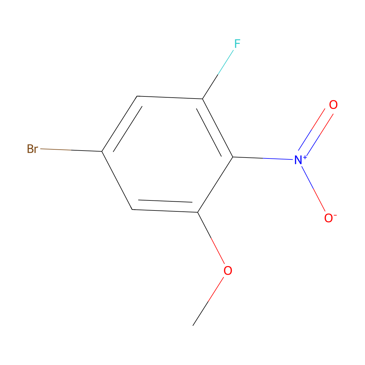 5-Bromo-3-fluoro-2-nitroanisole molecular structure, CAS 1137869-91-0