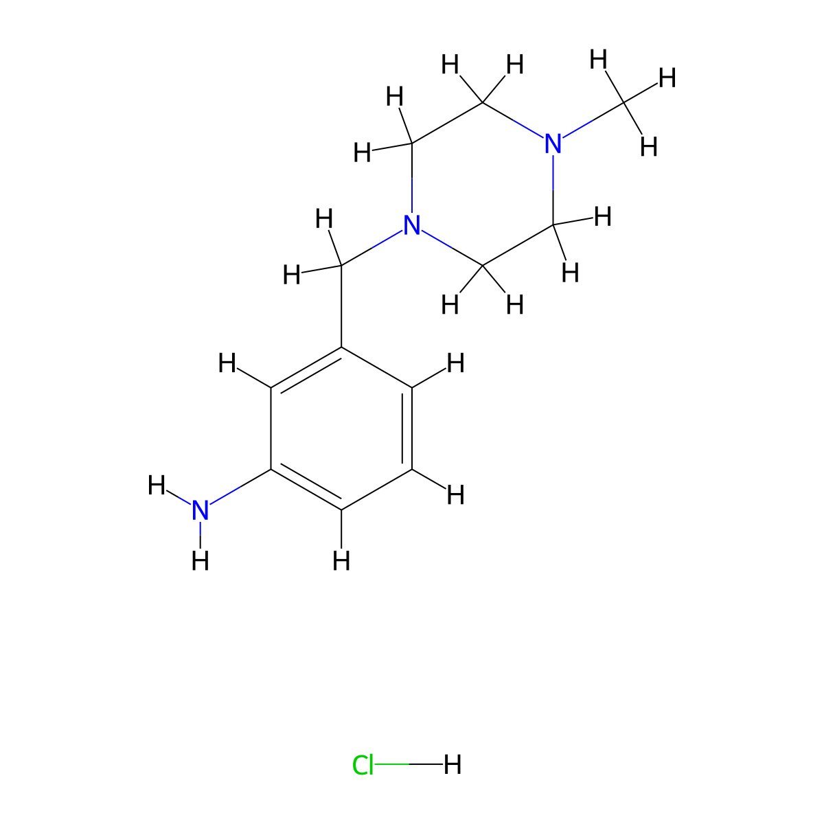 3-((4-Methylpiperazin-1-yl)methyl)aniline hydrochloride molecular structure, CAS 1137870-23-5