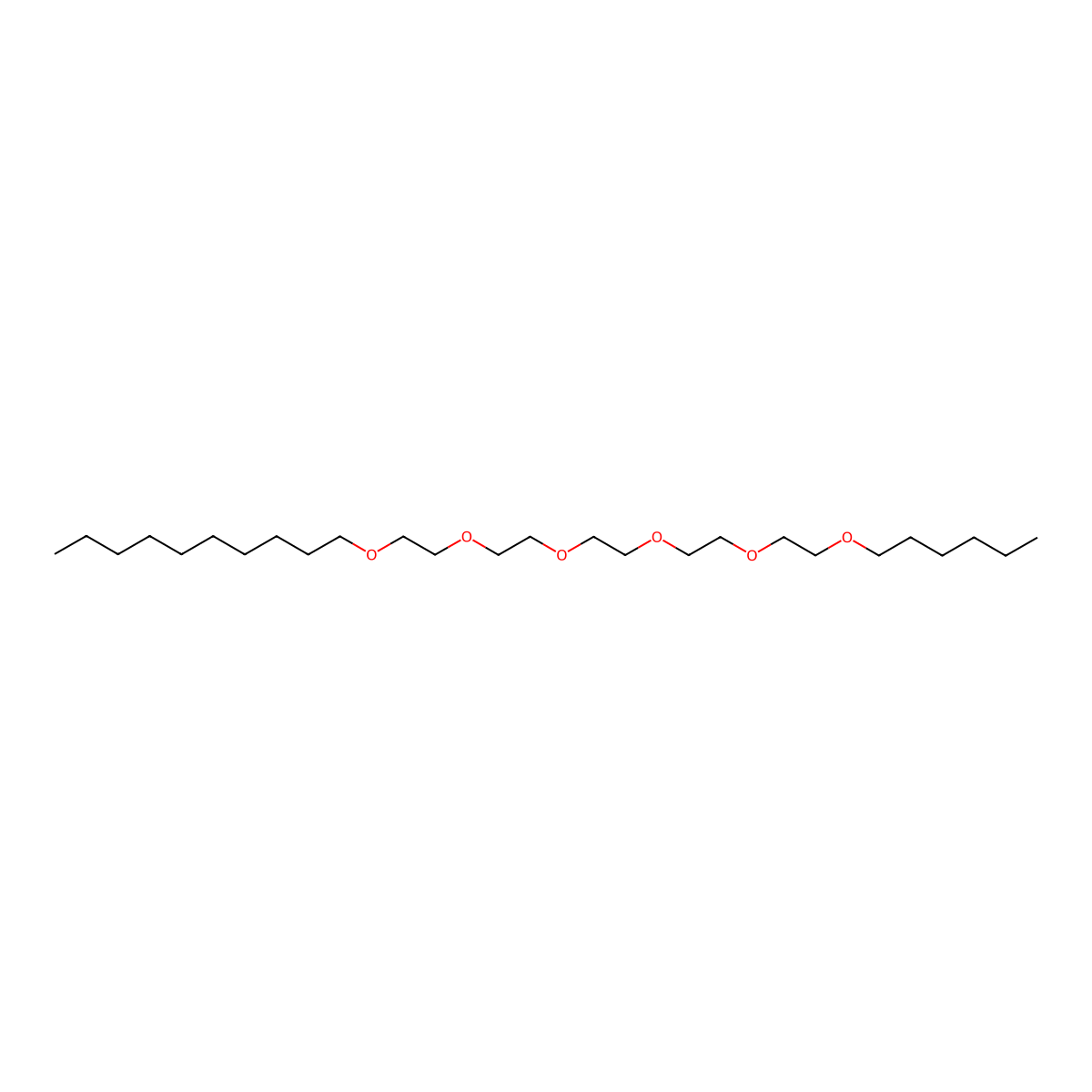 1-Decyloxy-2-(2-{2-[2-(2-hexyloxyethoxy)ethoxy]ethoxy}ethoxy)ethane molecular structure, CAS 113790-82-2