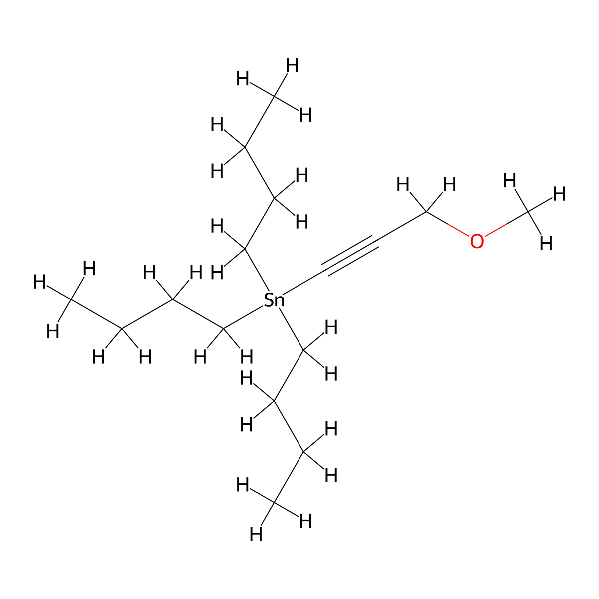 (3-Methoxy-1-propynyl)tributylstannane molecular structure, CAS 113794-24-4